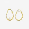 Stud Earrings VIANRLA 925 Sterling Silver Jewelry Ear Studs 18k Gold Hoop Earring Pearl For Women Wholesale