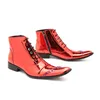British Style Performance Party Shoes Fashion Rivet apontou o Oxfords Boots Original Patent Leather Men Derby Boots