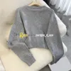 Knitted Women T Shirt Jumpers Jumper Top Luxury Gray Woman Sweater Long Sleeeve Jumper Tops Casual Spring Autumn Elegant Sweaters