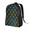 Mochilas Backpack Fleur de Lys Mochilas para homens homens à prova d'água Escola College Lily Flower Fleur-de-Lis Bag Print Bookbag