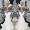 Nigérian élégant aso ebi sirène robes de soirée sexy