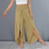 Actieve broek trendy vrouwen yoga broek vaste kleur zachte snel droge geplooide culottes vrouwelijke kleding