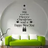 Wall Stickers Christmas Snow Flake Party Tree Sticker For Window Store Decals Home Glass Poster Sticke Mural Decoration