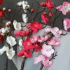 Flores decorativas de estilo chinês Planta artificial Flum flor de seda pequena cereja de inverno Casamento vermelho Casamento