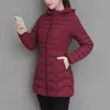 女性のトレンチは綿のコートジャケットをコートダウンします5xl 6xl女性秋と冬の長いセクションライトフェザースーツ