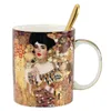 Kubki Klimt Adela Porcelian Coffee Cups Gustav Klimt Bone China Tea Cup Wedding Birthday Prezent