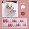 False Nails Blue Starry Sky Dreamy Smoke French Removable And Wearable 24pcs