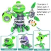 アクション玩具フィギュア3 in 1アセンブリ変形玩具ロボット人形PVZプラントvsゾンビメカファイターPVCフィギュアモデルキッドギフト230812