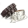 Riemen metal buckle dames ster dubbele laag vrouwelijke tailleband casual riem accessoires Koreaanse taille riem pu leer