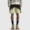 Rhode maakte niche trendy Hawaiiaanse sporten casual heren shorts met patchwork adolescent en dames hiphop broek