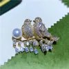 Brooches MeibaPJ 10-11mm Big Natural Semiround Pearl Bird Corsage Brooch Fashion Sweater Jewelry For Women