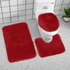 Dywany 3 -częściowy zestaw dywaników łazienkowych super miękki toaletowa mata powietrzna mata puchona jesienna koc
