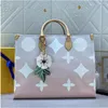 44571 Women's High quality ONTHEGO Handbag Tote Bag M45494 Fashion Shopping Bag Printed Designer Tote Bag Floral Embossed Tote Shoulder Bag