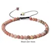 Strand 4mm Reiki Natural Stone Beads Armband Small Agates Turkoises Quartz Beaded Braided Armband For Women Men Yoga Energy Jewelry