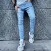 Herren Jeans Streetwear Männer stilvolle schlanke Risshose Hip Hop Männliche Stretchlöcher lässig Jeanshose 230812