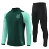 espnsport 23 24 Algerien Trainingsbekleidungsset Anzug Fußballtrikots MAHREZ FEGHOULI SLIMANI BENNACER ATAL Half Zip Trainingsanzug Fußballhemden Uniformen