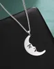 Colliers pendants 1pc Collier en acier inoxydable Chaîne de la lune de lune Simplicité pour femmes Bijoux Accessoires Party Cadeaux F1058