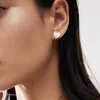 S925 Sterling Silber Herz-Designer-Ohrringe, Damen-Luxusmarke, Buchstaben, süße OL-Verlobung, asymmetrische Ohrringe