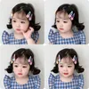 Hair Accessories 6 Pcs/Set Children Cute Acrylic Cartoon Flower Bowknot Ornament Clips Baby Girls Lovely Alloy Kids