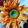 Fleurs décoratives 6 PCS Tournesols artificiels Orange Yellow Plant Home Office Mariage Décoration de Thanksgiving Cadeau