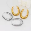 Hoop örhängen usenset rostfritt stål stora u-form mode smycken pvd guld pläterad förhindra allergi kvinnor gåva