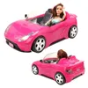 Doll Accessories 61pcs Set Cool 2-Seater Vehicle Pink Car with Stylish Travel Clothes and Accessories for Barbie Doll Gift Toys for 3 Years Old 230812