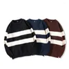 Men's Sweaters Winter Warm Sweater Men Trend Stitching Turtleneck Mens Pullover Thick Slim Fit Tops Knitted Jumper 2023