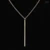 Colliers pendants Collier en métal pour femmes hommes épais bâton en alliage chaîne de cou alliage simple bijoux punk cadeau ami AIC88