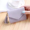 Aufbewahrungstaschen kurze Quaste Wallet Women Mode -Geldbeutel weibliche Mini -Brieftaschen Koreanische Studenten schöne süße Tasche für Mädchen