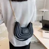 Schoudertassen linkszijdige pu lederen zadel schouder crossbody tassen voor vrouwen 2023 casual stijl merk ontwerper mode damesketen handtasstylishdesigner bags