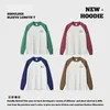 Autumn/Winter American Couple Raglan Long Sleeve T-shirt Contrast Embroidery Fashion Brand Loose Long Sleeve T-shirt Men's Round Neck