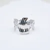 2023 Fashion New Japan South Korea Hot Selling S925 Sterling Silver Versatile Micro Set Zircon Irregular Opening Ring