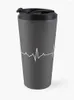 Botellas de agua Soy un programador Tengo Python Heartbeat Travel Coffee Mugs Creative