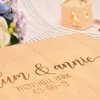 Other Event Party Supplies Custom Wooden Wedding Guest Book Modern Wooden Guestbook Personalised Guest Book With Simple Style 230812