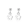 S925 Sterling Silver Small Flower Korean Edition and Delicate Hollow Sunflower Earrings with Simple Temperament, Artistic Student, Little Fresh Mori Series