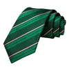 Paperino bro le cravatte di seta a strisce rosa verde per uomo handky gemelli regalo cravatta di moda festa d'affari dropshipping designer hi-tie designer