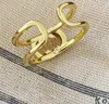 Designer Love Ring Luxury Band for Women Men Fashion Trend Brand Letter Steels Seal 18K Gold Plated Par Holiday Gift Jewelry Accessories Opening Justerbar storlek
