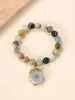 Strand Natural Original Mineral Blue Grain Calcite Bracelet With Pendant Stone National Style Crystal Jewelry For Men And Women