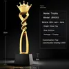 Other Home Garden 126'' Free Customized Crown Trophy Golden Cups Award Winner Educational Props Trofeo Reward Prize 230812