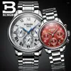 Armbandsur Switzerland Binger Men's Automatic Mechanical and Women's Quartz Watches Sapphire Waterproof Par Clock B-603M/W