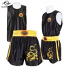 Utomhus shorts muay thai mma t shirt kungfu wushu kläder kampsport sanda rashguard boxing byxor män kvinnor barn prestanda kostym 230814