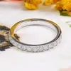 Cluster Rings AU750 Women's Ring Mosan Diamond D-color VVS1 Wedding/engagement/anniversary/birthday/party/valentine's Gift