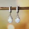 Boucles d'oreilles en peluche de haute qualité bijoux de drop plaquette d'or 2023 TRENDY Synthétique ovale opale pour femmes cadeau