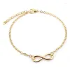 Cavigliere Women Infinity Charm Anklet 8 Chain Cadle Bracelets su gambe Sexy Sandal Beach Gold Foote Gold Food For Girls Drop Delivery DHFCF