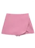 Shorts voor dames Yenkye Fashion Women Pareo Style High Taille Skort Skort Side Zipper Culottes Elegant Ladies Overlay