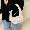 Bottegvenetas Handbag Jodies Woven Double knot Bags Sheepskin Small Lamian麺