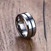 Anelli di banda She Mens Wedding Tungsten Groove Anello in carburo Blue Line di taglia 8 mm 713 Gioielli alla moda Valentino Gift 230814