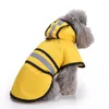 Appareils pour chiens Répartition imperméable Réflexion Réflexion Poncho Poncho Cloak pour chiens Puppy Pug Vêtements