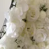 Party Decoratie 60x40cm 3D Flowers Wall Diy White Rose Flower Panel voor bruiloft achtergrond Mariages Kerstfloraal