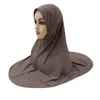 Abbigliamento etnico cappello turbano cappello interno hijab berrette per donne pregare il velo islamico Amira tira sugli scialli della sciarpa headwrap